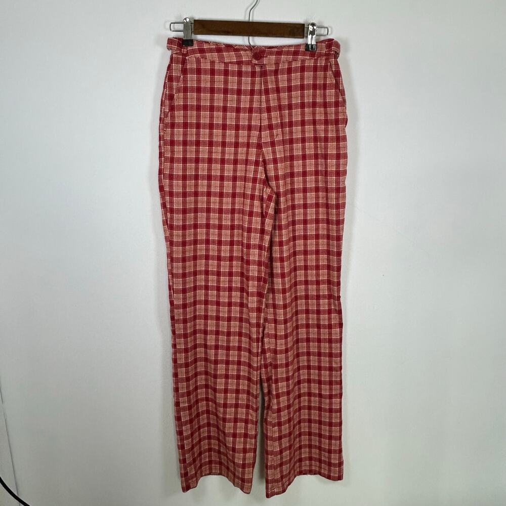 Brandy Melville Valentina High-Rise Wide Leg Plaid Pant, Sz XS-S